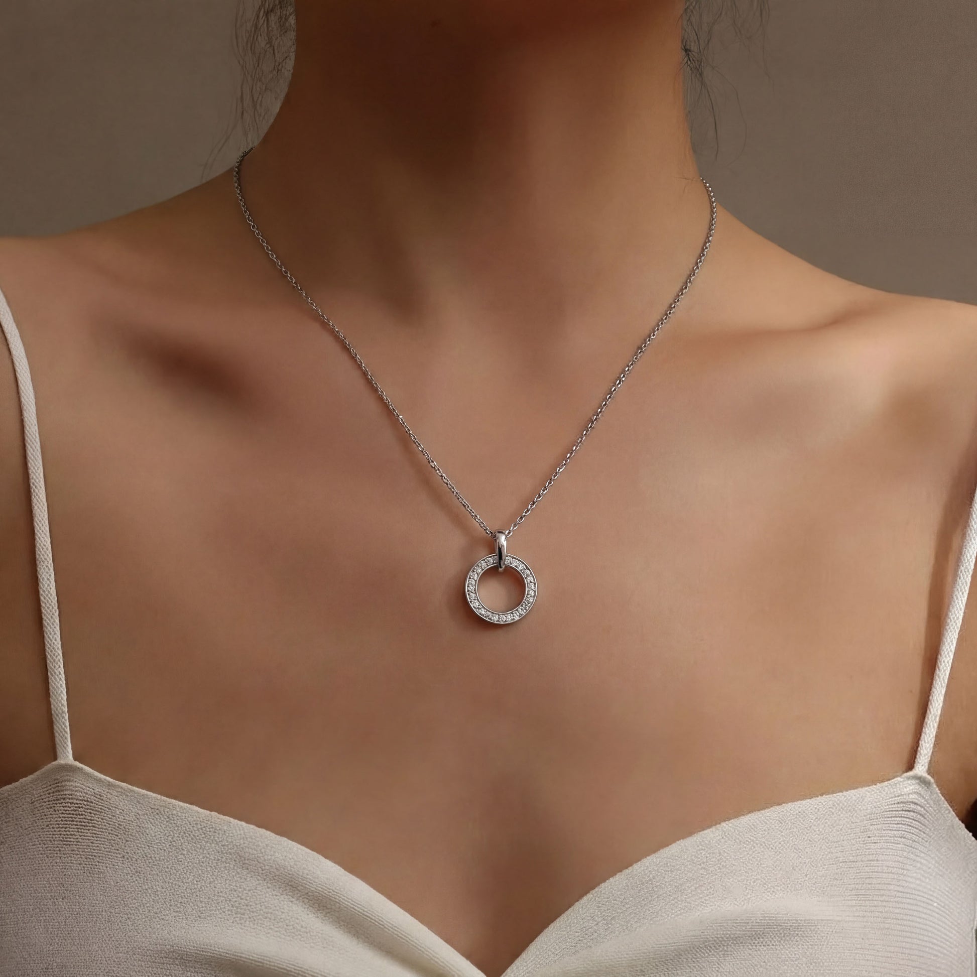 Silver round pendant, elfy925 silver, pendant for her, silver pendant