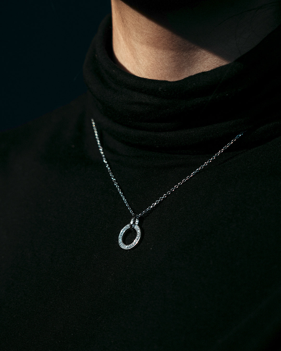 Sterling Silver Circle pendant, gift for her