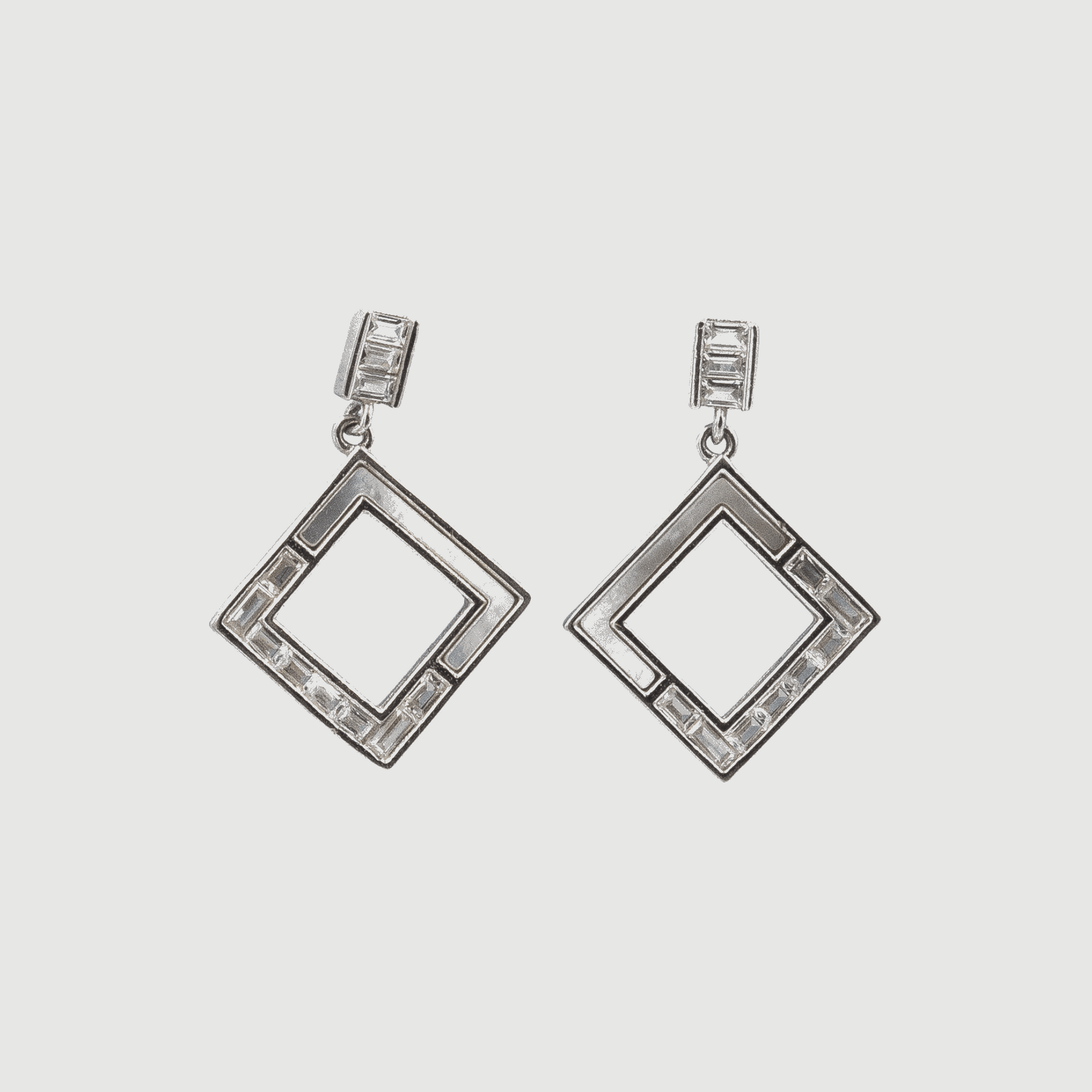 Dangling Square Earrings