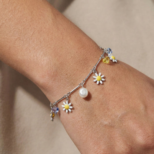 Silver bracelet for her, 925 silver bracelet, Charm bracelet