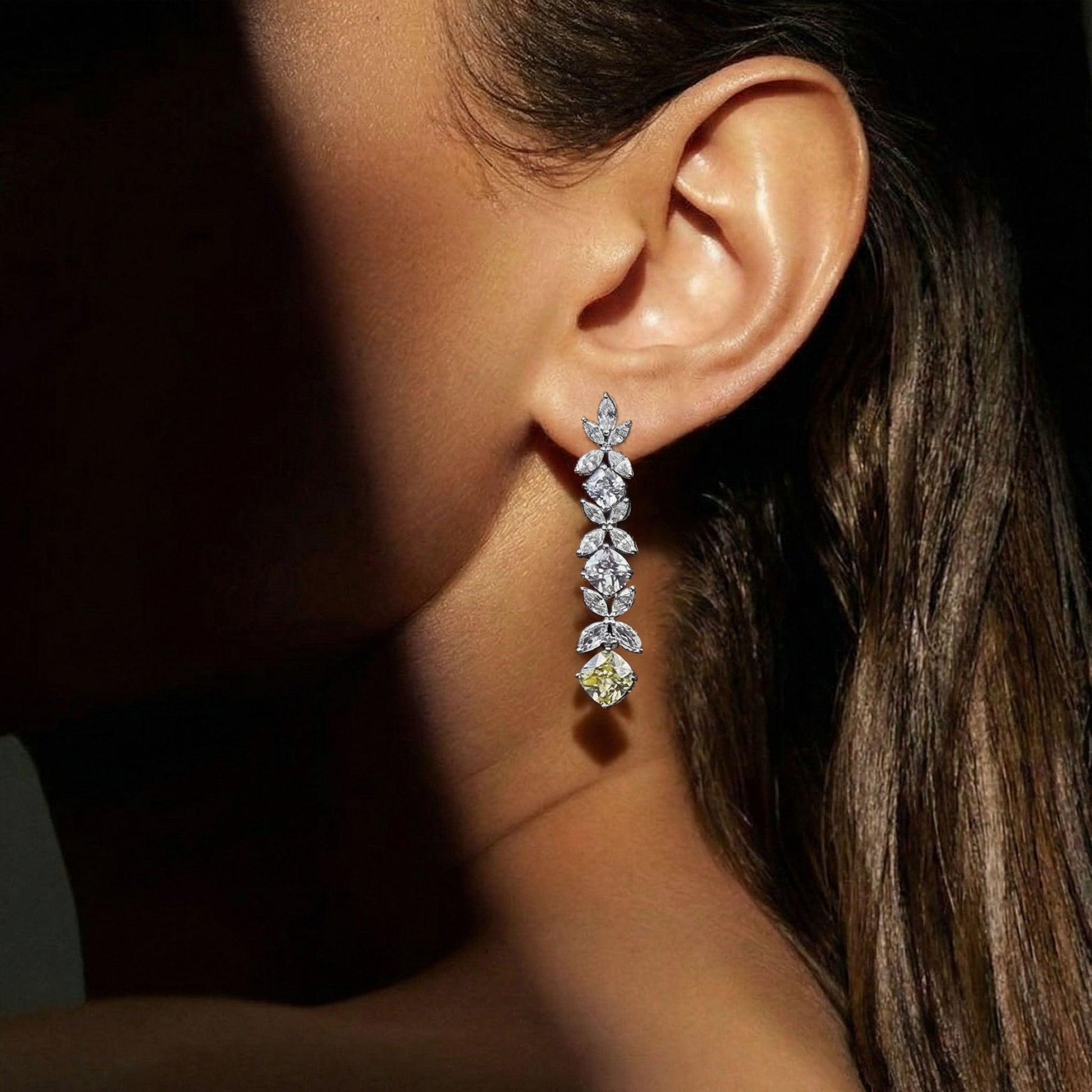 Elfy golden petal earrings, earrings can be worn on suit, saree western and dresses 