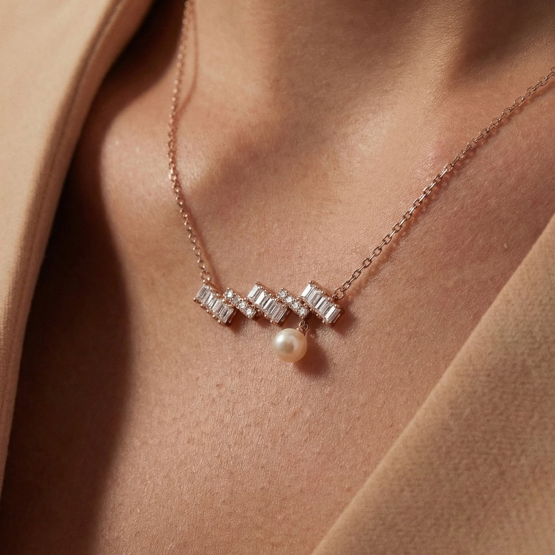 Silver pendant with stone design and pearl hanging at bottom, Silver pendant, Pendant for her, 925 Silver Pendant, silver pendant necklace, 925 sterling silver