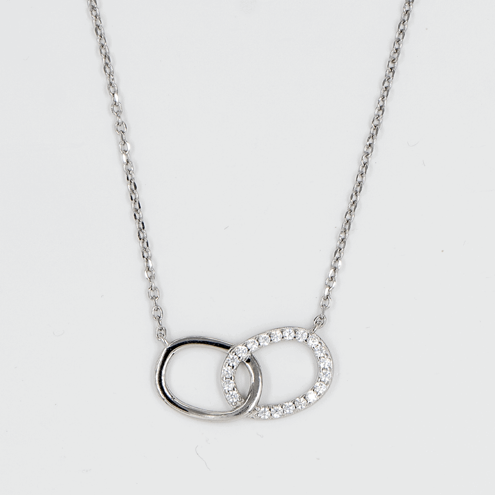 Silver Infinite Connection Pendant on white background