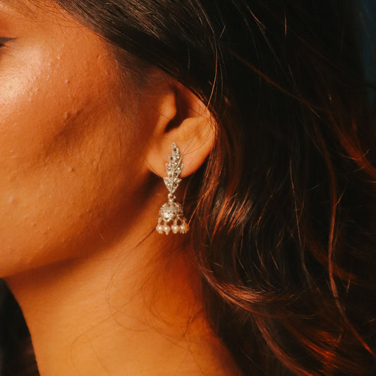 Vanamala Pearl Jhumkas