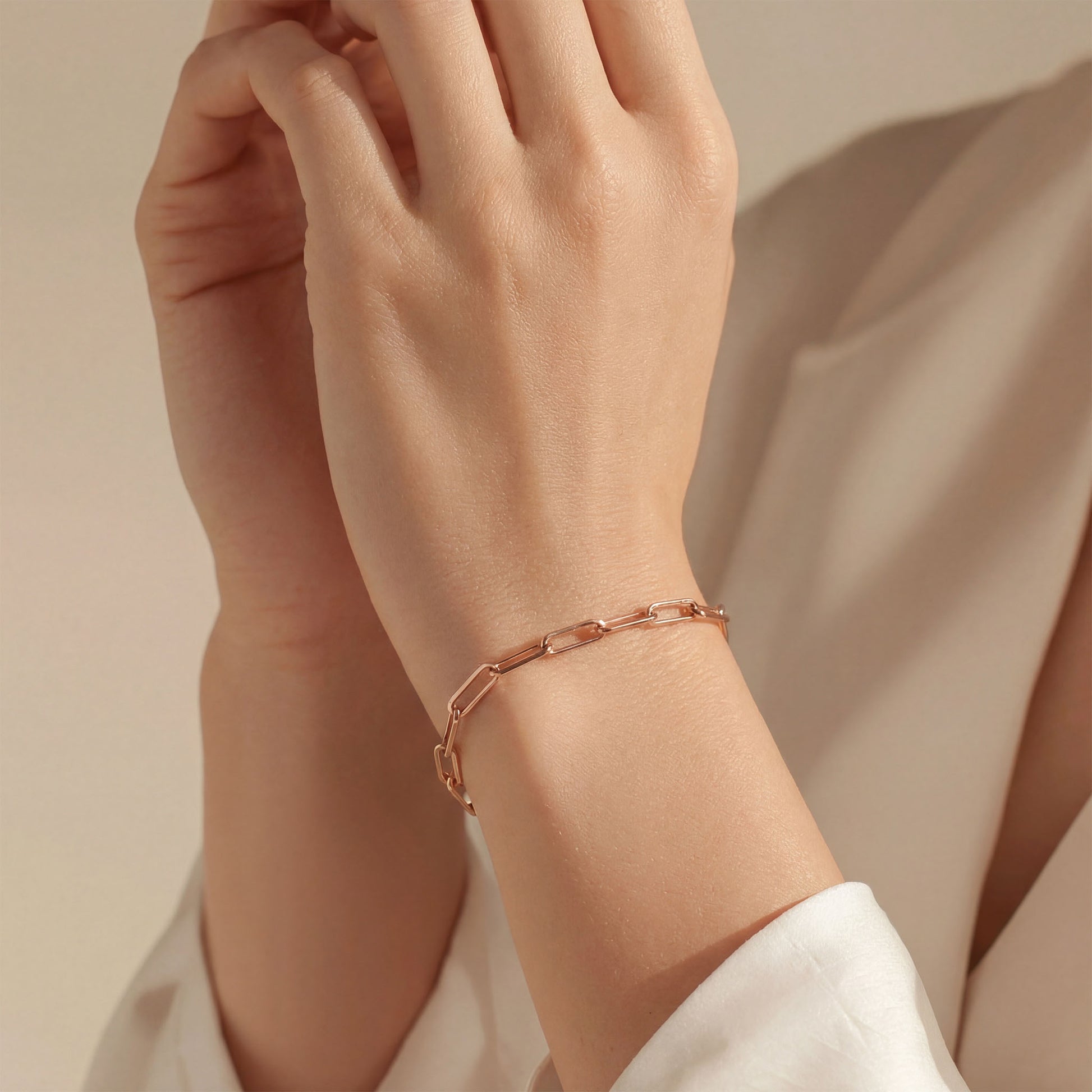 Paperclip bracelet, Charm bracelet, Elfy paperclip charm bracelet, 925 silver, Gift