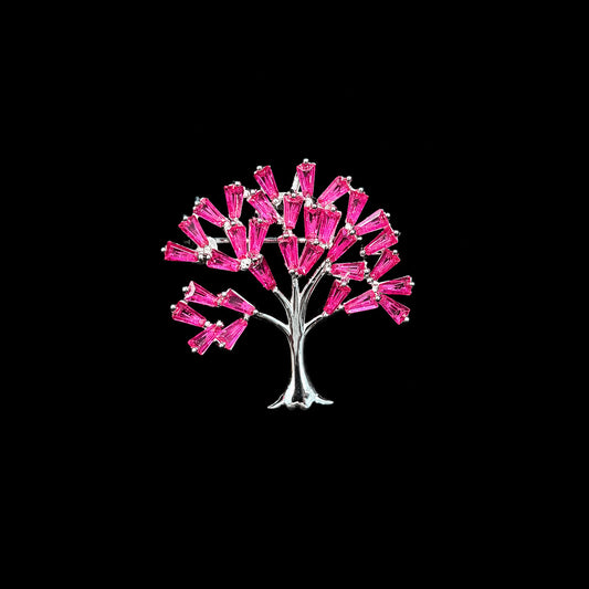 Pink Blossom Tree Brooch