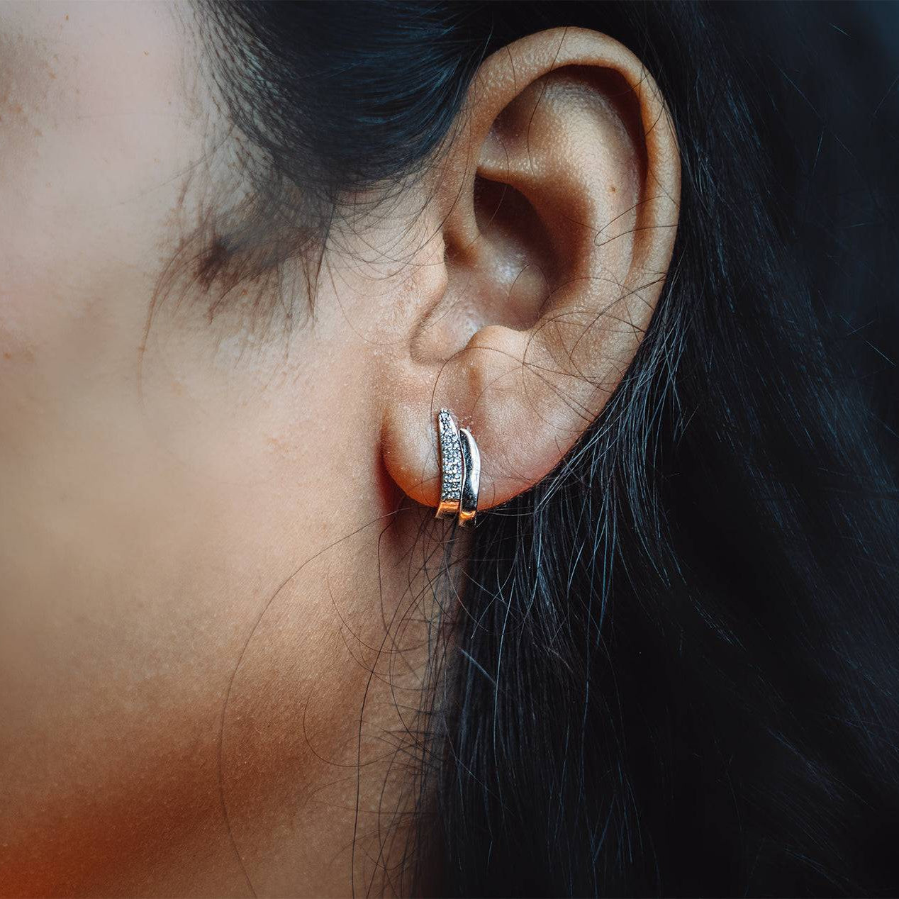 Sterling silver basic bali earrings