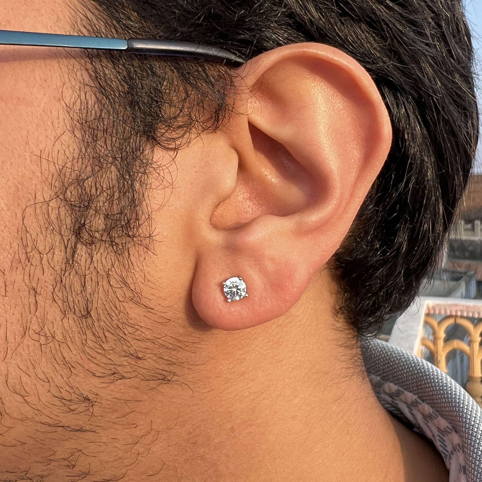 Silver studs for men, gift for him, mens studs, silver mens studs