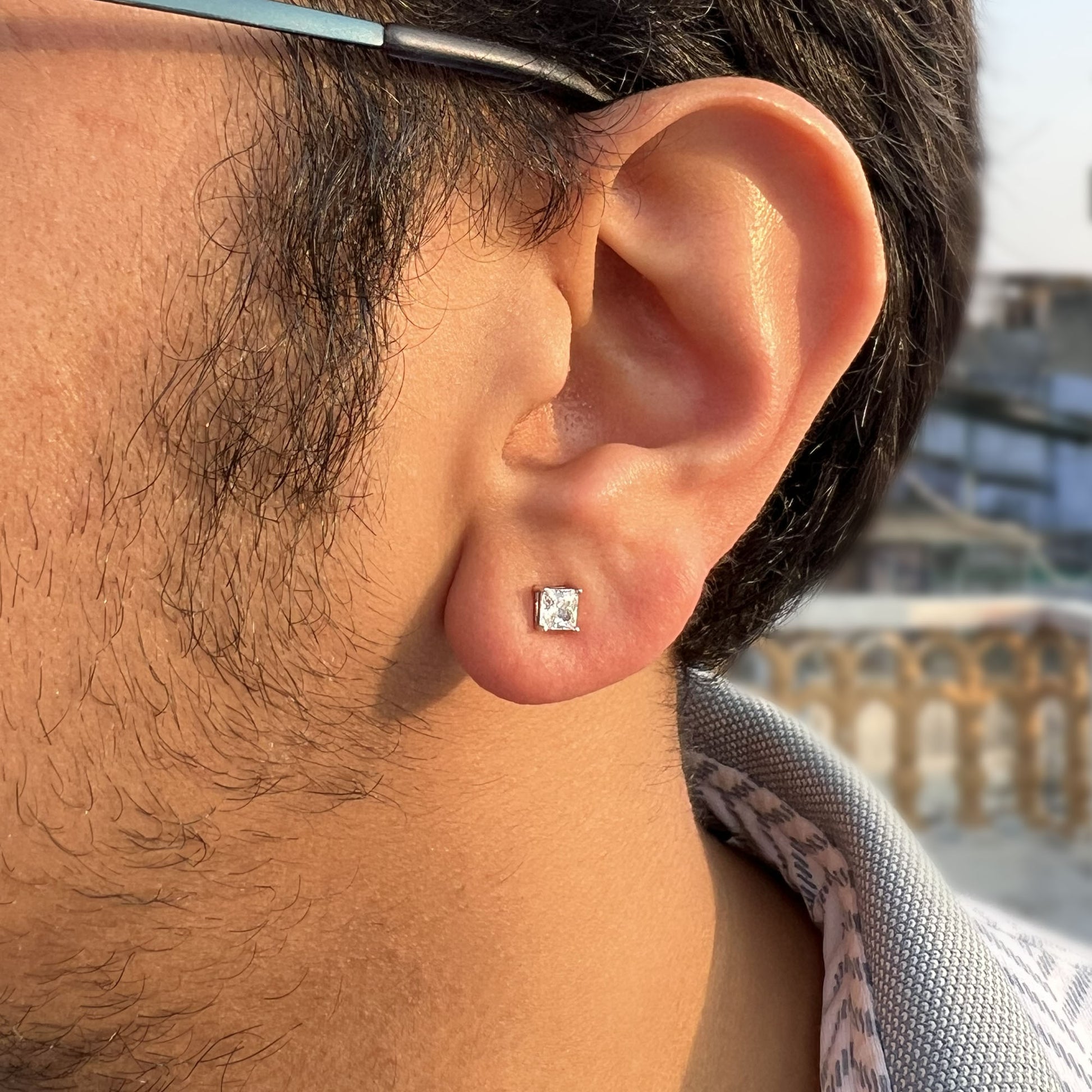 Silver studs for men, gift for him, mens studs, silver mens studs