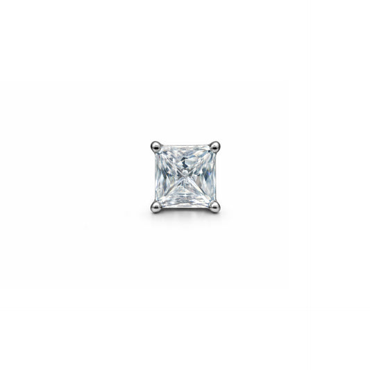 Silver studs for men, gift for him, mens studs, silver mens studs, square studs, the solitaire in this studs are square and its perfect for either male and female. unisex earrings, unisex studs