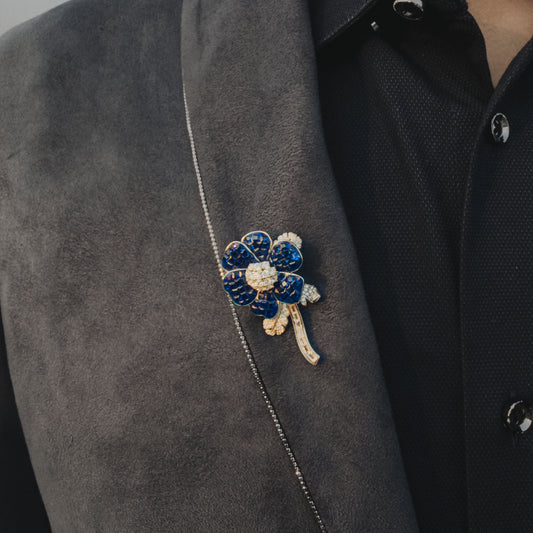 Midnight Blossom Statement Brooch