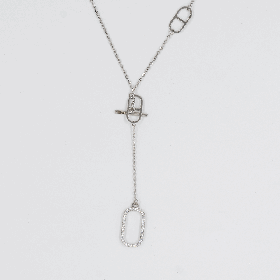 Shifting Oval Pendant on white background