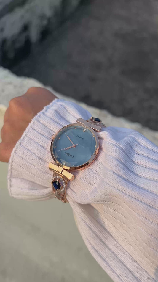 Celestial Blue Watch, video showcasing the watch on a hand 